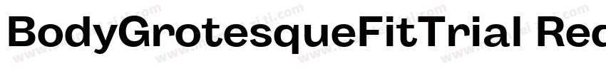BodyGrotesqueFitTrial Reqular字体转换